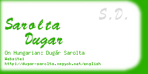 sarolta dugar business card
